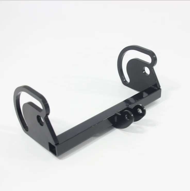 Factory OEM Sheet Metal Fabrication Cutting Bending Welding Carbon Steel Square Tube Black Powder Coated Mount Bracket