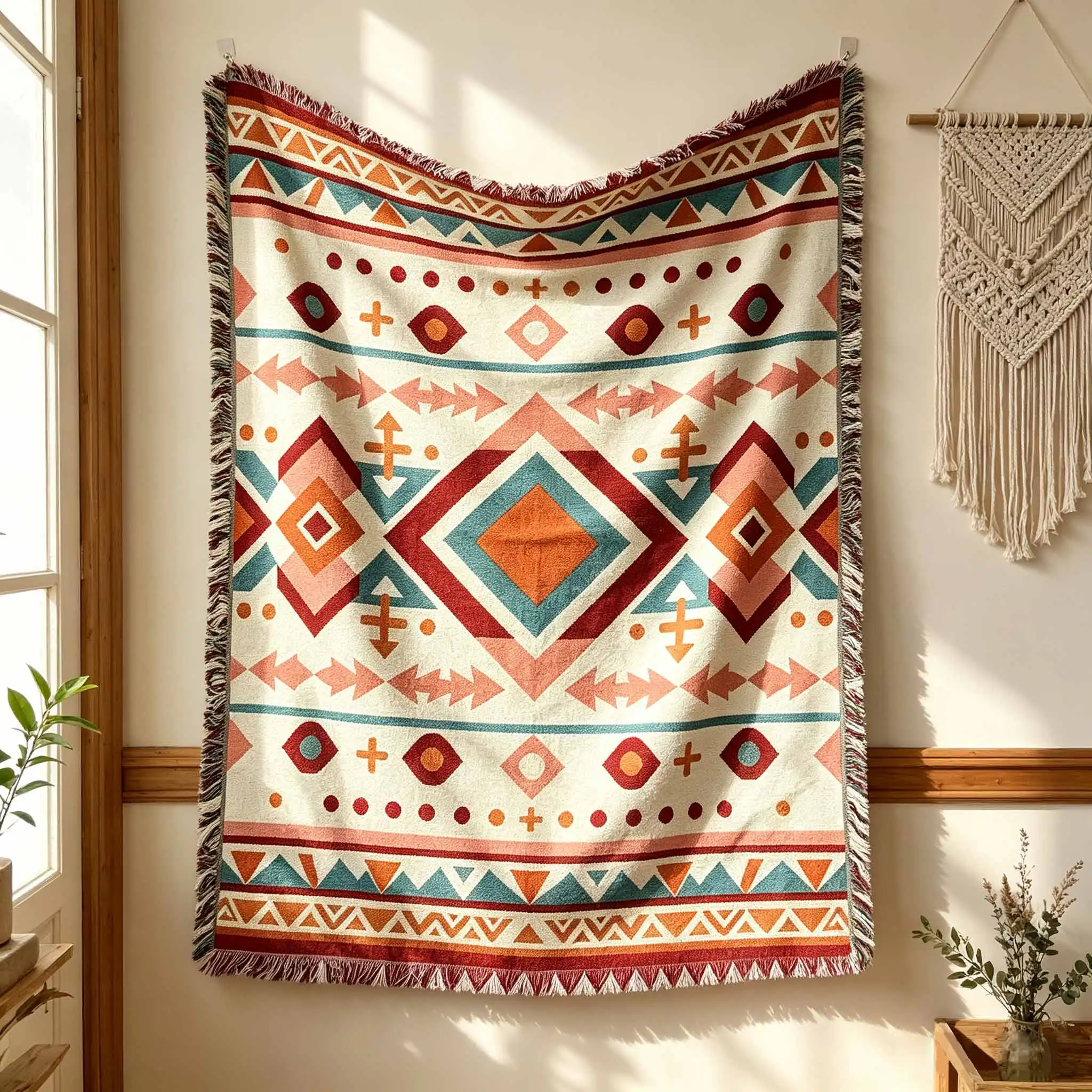 Throw Blanket Custom Textile Wall Art Home Decor Other Decorative Wall Hangings Woven Jacquard Accent Tapestry