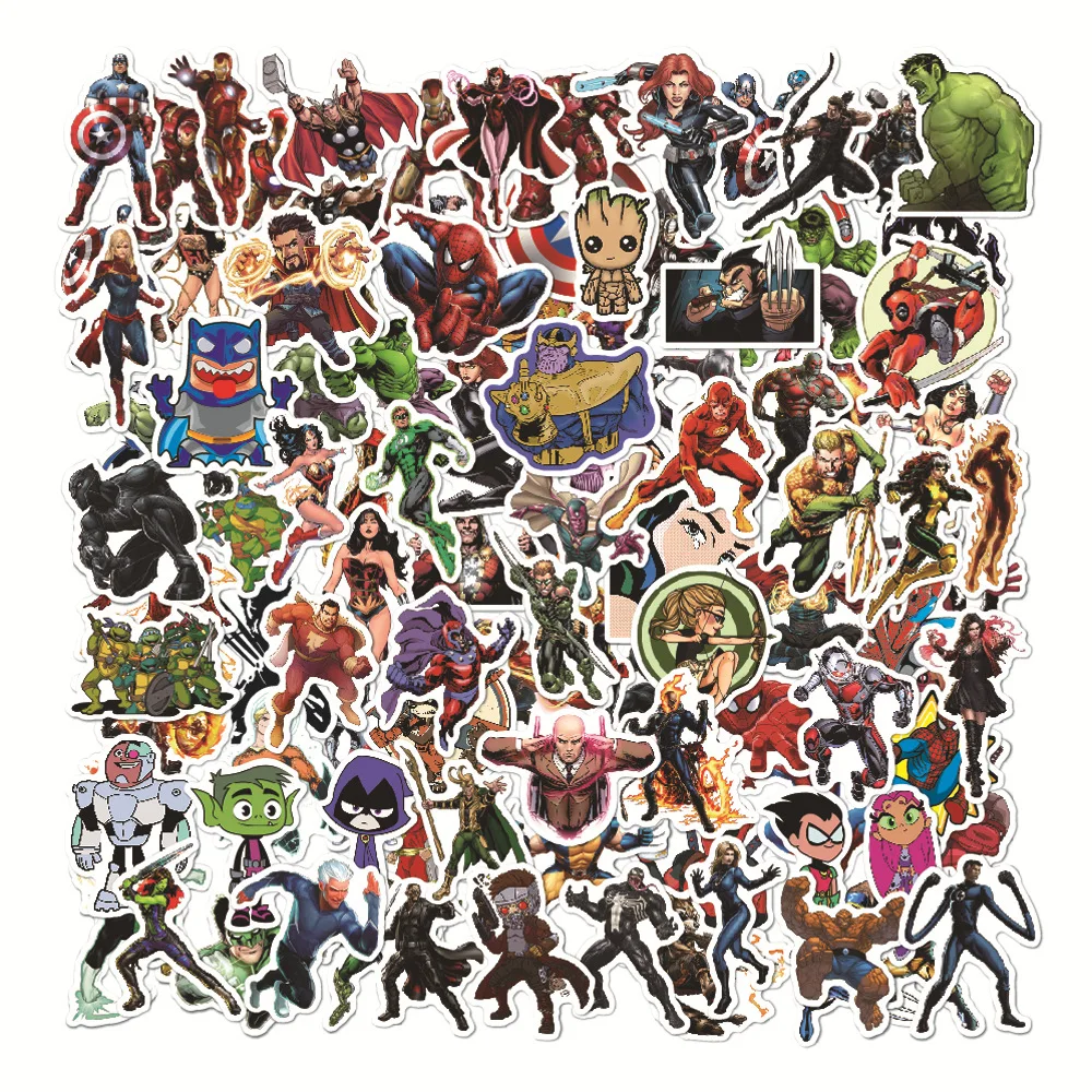 Adesivi Marvel, Adesivi Avengers, 104PCS Stickers Marvel Avengers