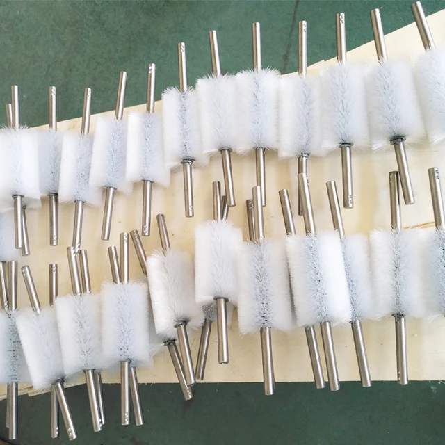 Industrial Rotary Glass Cleaning Soft Nylon Bristle Spiral Brush Roller 5