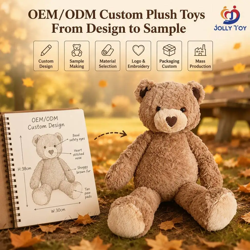 OEM ODM Cheap Custom Personalized Stuffed Animals Giant Embroidered Teddy Bear Plush Toy for Kid Toys