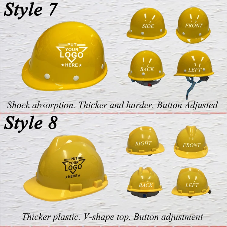 Custom Cheap Construction Engineering Adjustable ABS Plastic Head Protective Industrial Worker Safety Helmet Hard Hat WIth Logo