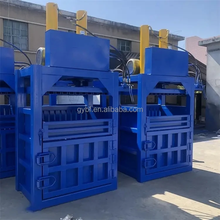 Factory Direct Sales High Precision Portable Hay Baler Mini Round Electric Metal Scrap Silage 40T Vertical Hydraulic Baler