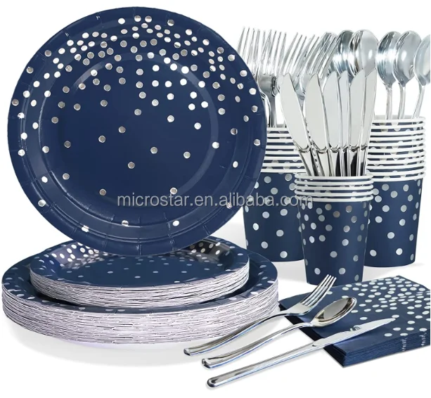Royal Blue And Gold Plates And Napkins Party Supplies Navy Blue