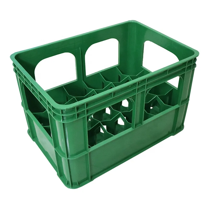 Longshenghe Beer Crates Stackable HDPE Plastic 24 Bottles Solid Box Logistic Transport & Storage for Sale Used Crate