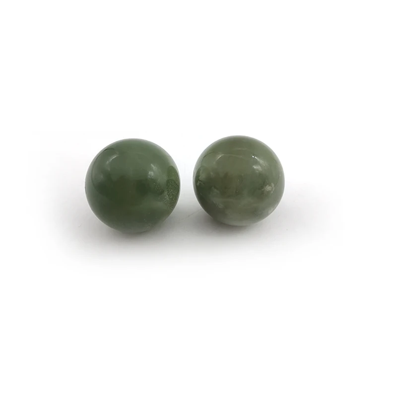 Customized Natural Jade Baoding Ball Green Jade Healing Crystal Jade Message Hand Ball