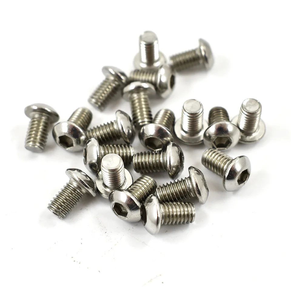Titanium Button Head Screw M3 M4 M5 M6 M8 M10  Titanium Alloy Bolt for Motorcycle