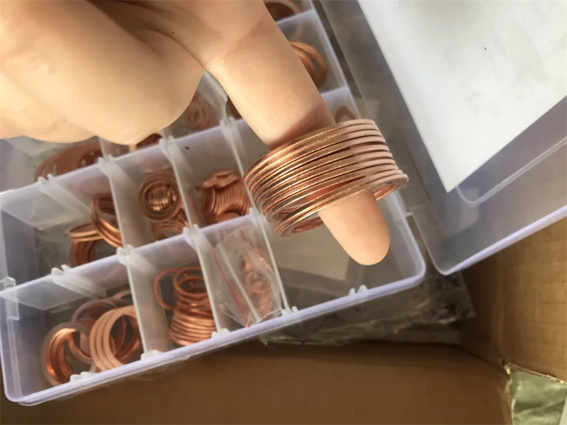 Guarnizioni Rame A Schiacciamento Set 400 Guarnizioni Rame Per Lavatrice - Assortimento Rondelle Piatte, Fori Da M5 A M14 Guarnizioni A Schiacciamento Rame - Foto 7