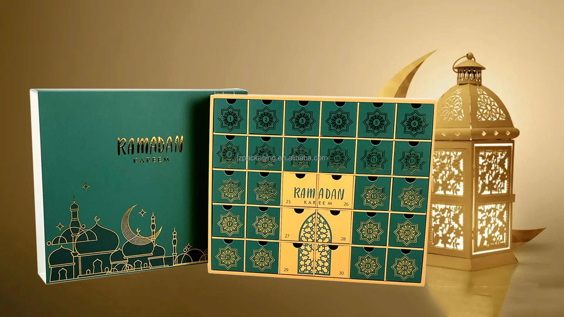Empty Ramadan Advent Calendar with Drawers 2025 Ramadan Decorations Boxes Eid Coutdown Calendar Fillable Ramadan Gift Box