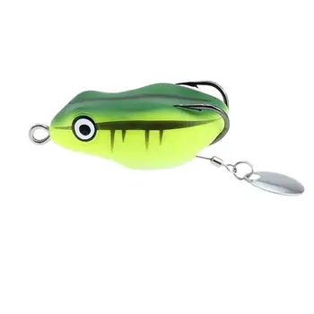 Hot Sale Cheery Mini Snake Fish Bait 20 Colors with Strong Black Hook PVC Frog Lure for Saltwater Fish & Bass 8.5G 4.5cm – Hooks – view 4