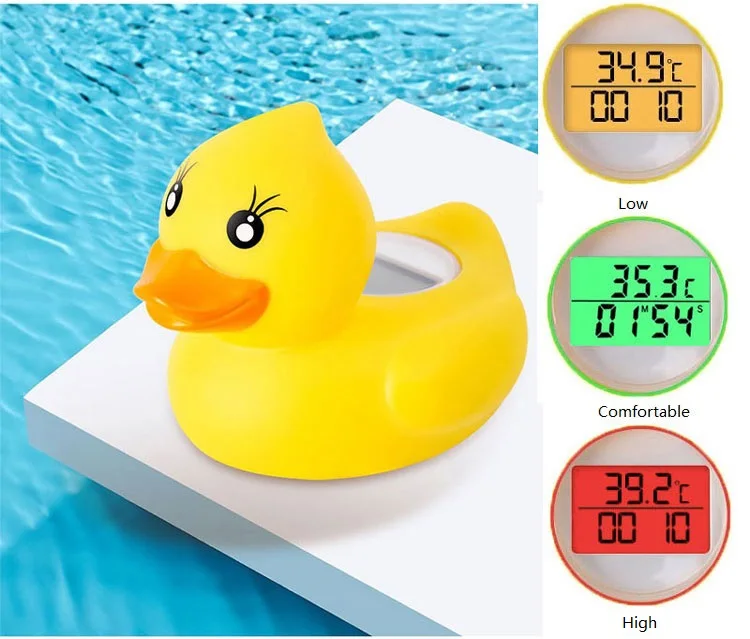 Cute Turtle Duck Floating Toy Digital Baby Bath Water Thermometer For