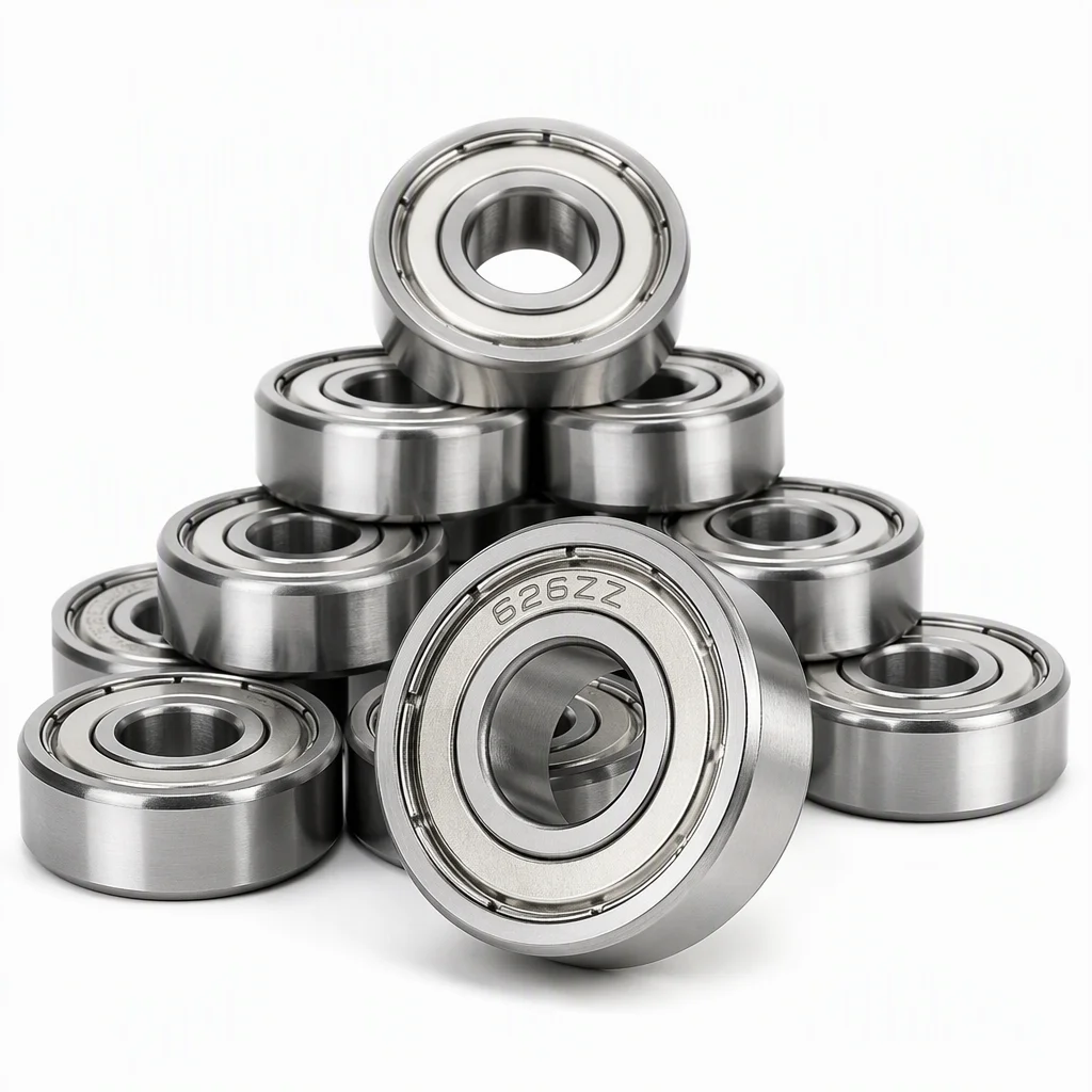 Deep Groove Ball Bearing 626ZZ P0 Chrome Steel C3 Clearance 2RS Grease Low Friction Long Life for Robotics Small Machinery