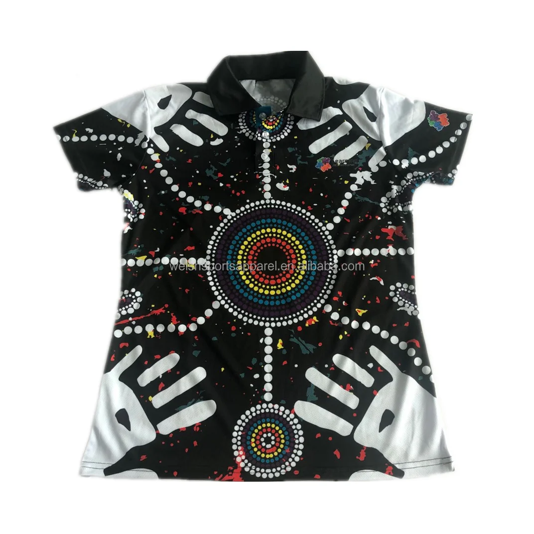 Sublimation Australian Aboriginal Uniform Sports Rugby Jersey Polo