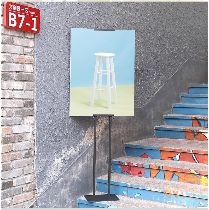 Wholesale base metal trade show adjustable sign holder poster stand for business and advertising