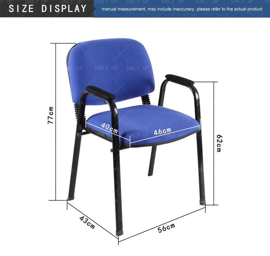 Cheap Fabric Office Chair With Thick Cushion Leisure Chair With Comfortable Armrest And Ergonomic Back For Meeting And Reception