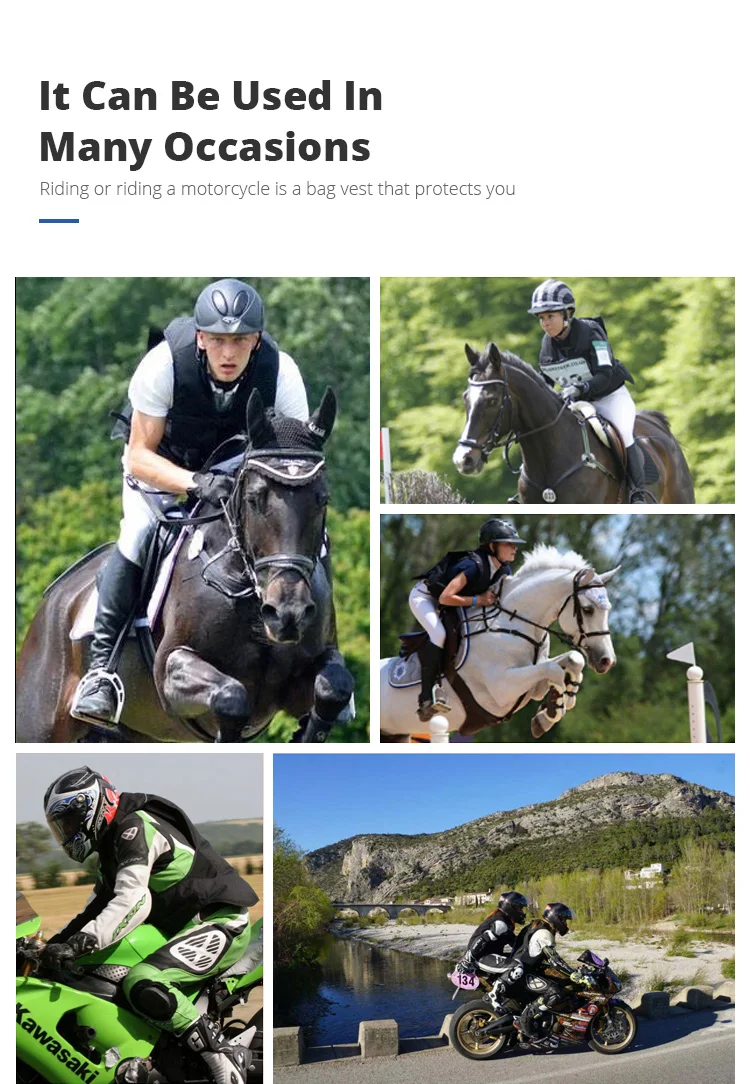 Легкий нейлоновый мотоциклетный жилет с подушкой безопасности для женщин/мужчин, прямой хвост, защитный мото стиль, надувная Спортивная одежда для гоночных команд