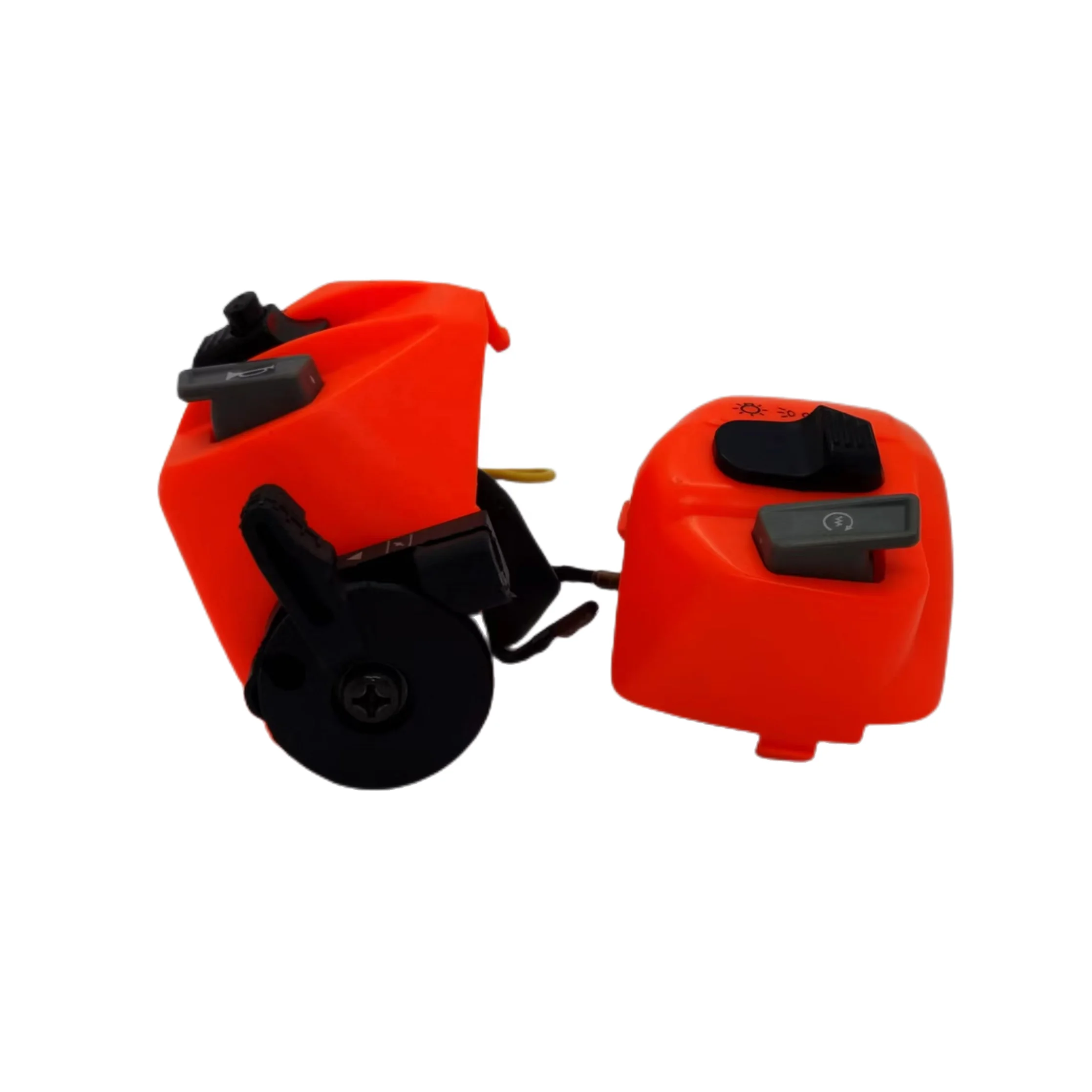 8 Wires MIO LH RH Handle Switch for All Type of Motorcycle Orange Motorcycle Handle Switch