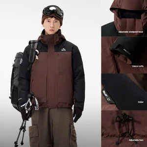 PELLIOT Warm Coat White Goose Down 3 in 1 Winter Windproof Thick Removable 650 Filling Power Down Liner Waterproof Jacket
