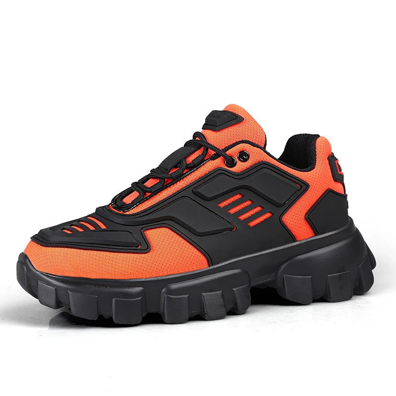 black platform running shoes