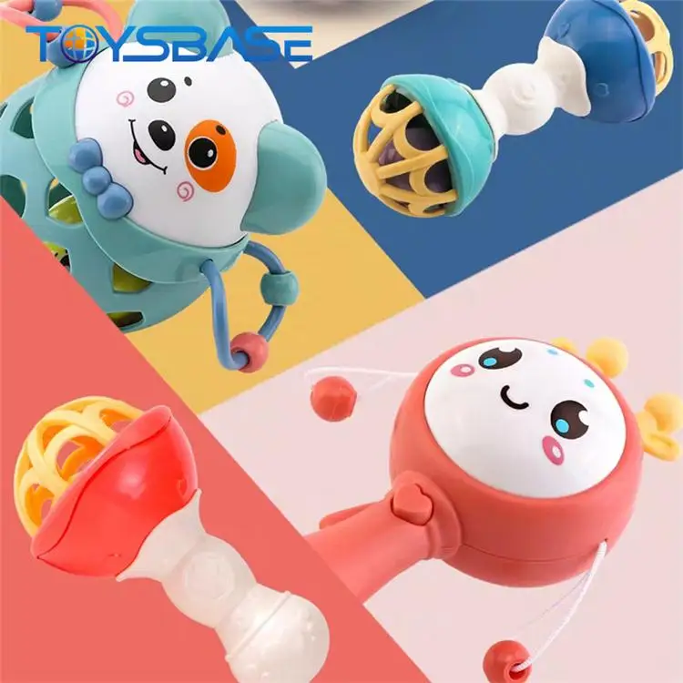 Оптовая продажа, Прорезыватель для зубов и набор из мягкой резины, детские погремушки, музыкальные игрушки, детские погремушки