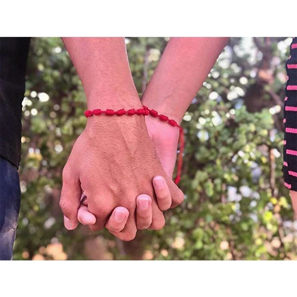 Red String of Fate Charm Bracelets for Women and Men Lucky Well-Being Make a Wish Jewelry with Pull Cord
