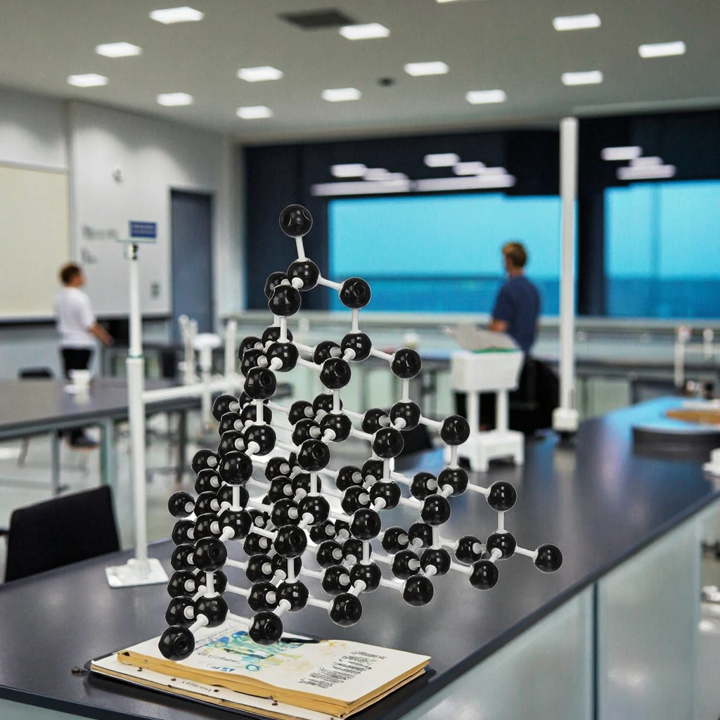 6 Layer Diamond Crystal Structure Molecular Model