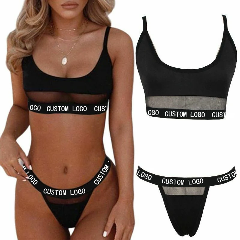 Lingerie Vendors Custom Logo Letter Sports Panties Underwear Women's