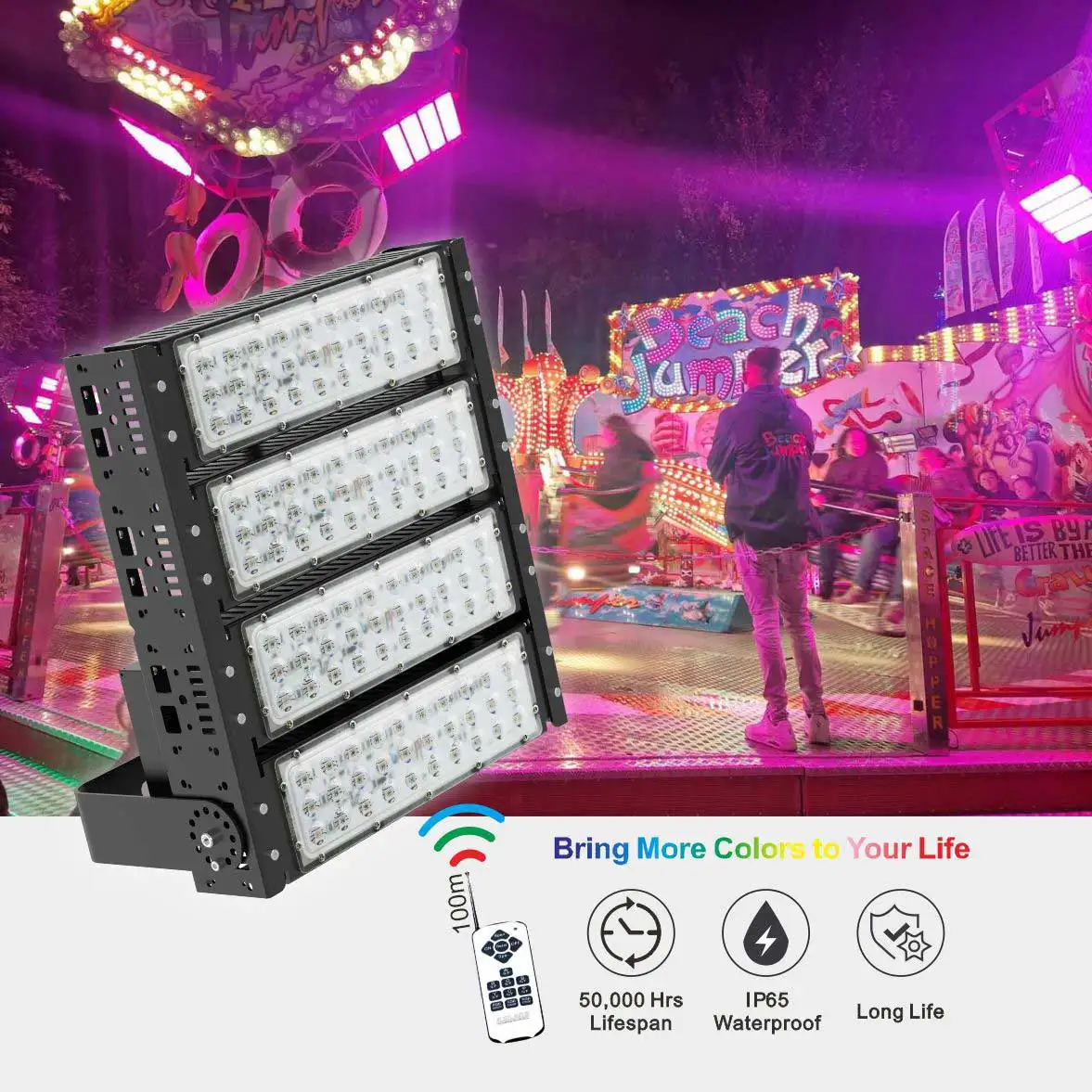 Aglare High Quality Ip65 Dmx Rgb Floodlight 200 Watt 300w Led Tunnel Light