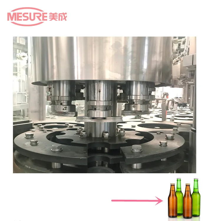 Full Auto Beer Making Machine Automatic Glass Bottle Beer Washing Filling and Cocking Machine
