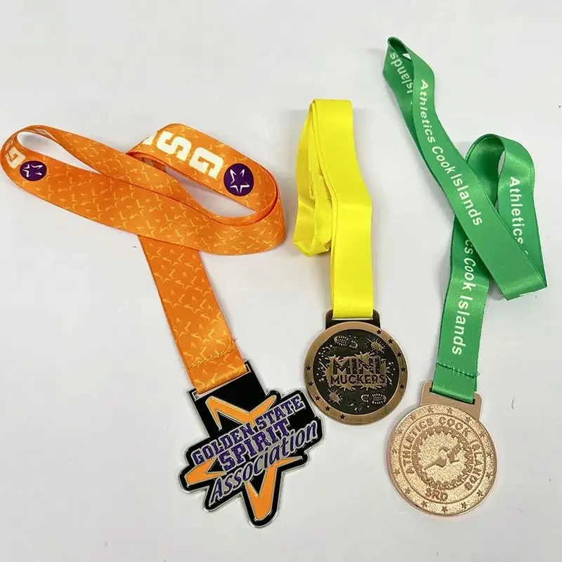 Médaille Personnalisable Gymnastique Féminine - Or - 6.4cm - Ruban Inclus - Cadeau Sportif