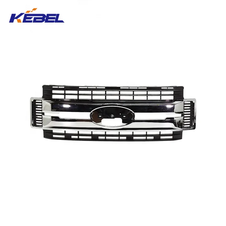 For Ford F250 Chrome Grille 2017-2019 with Electroplated Shine and Baked Black Paint Finish