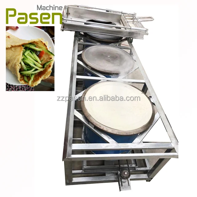 Hand Push Type Tortilla Bread Making Machine  High Output Pita Bread Shaping Machine  Thin Flat Pancake Maker for Sale