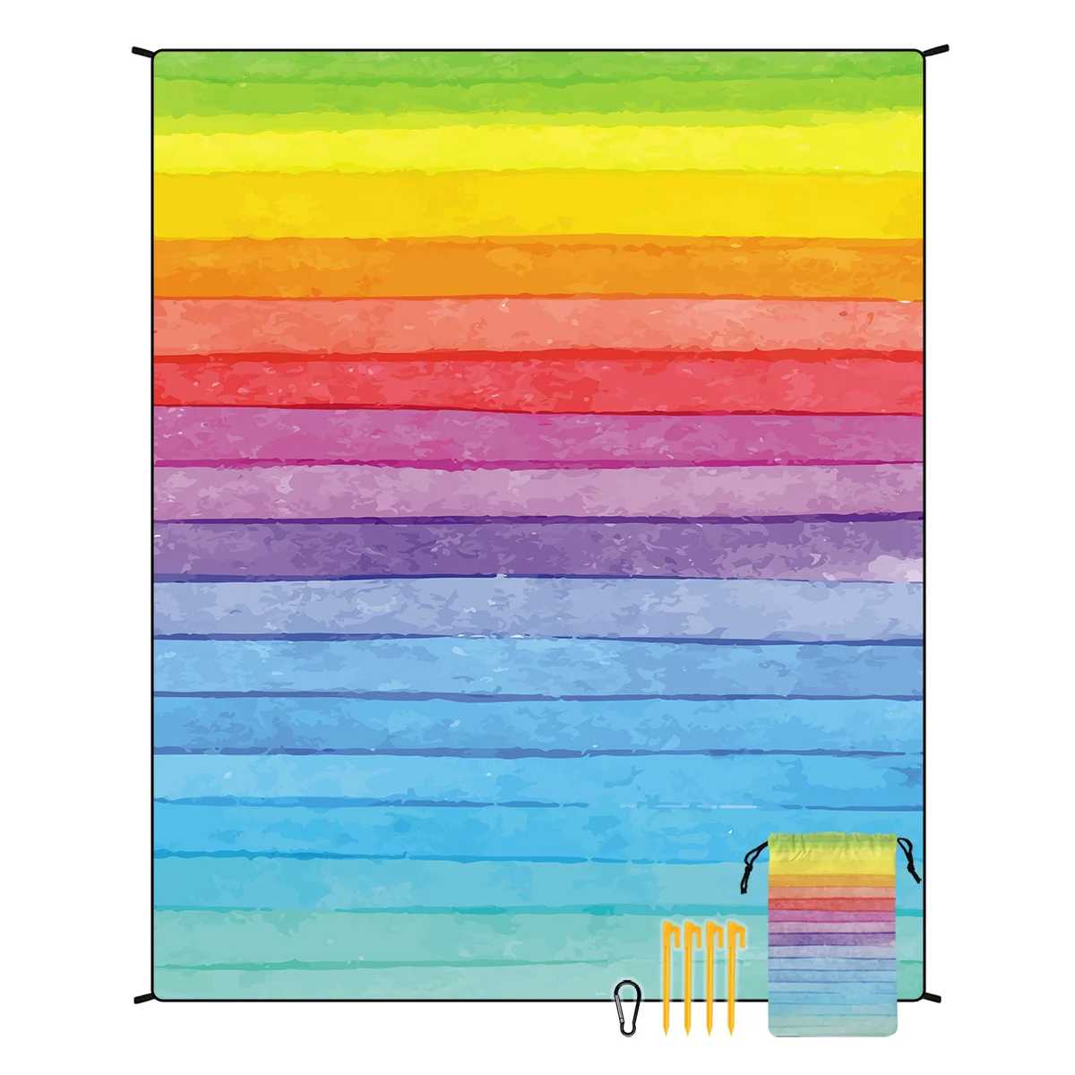 Wholesale Custom Microfiber Beach Towel Large Size Quick Dry Sandfree Camping Blanket with RPET Logo Print