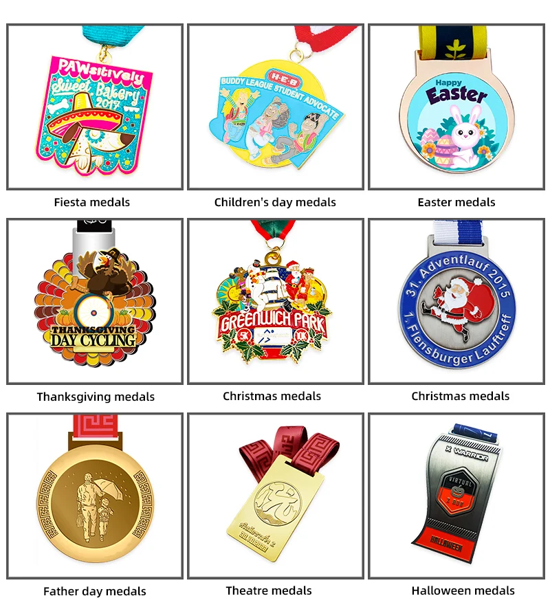 RENHUI Muscat Metal Crafts Custom Medals and Trophies Medals Awards Oman Old Guatemala Trophie Maker