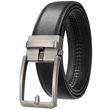 Factory Custom Logo Automatic Buckle Rachet Belt High Quality Fashion Men Business Genuine Cowhide Belts