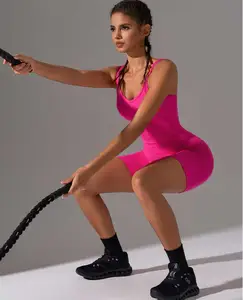 American Hot Sale High Quality One Piece Fitness & Yoga Wear Shorts for Women Tummy Control Sports Bodysuit for Womens