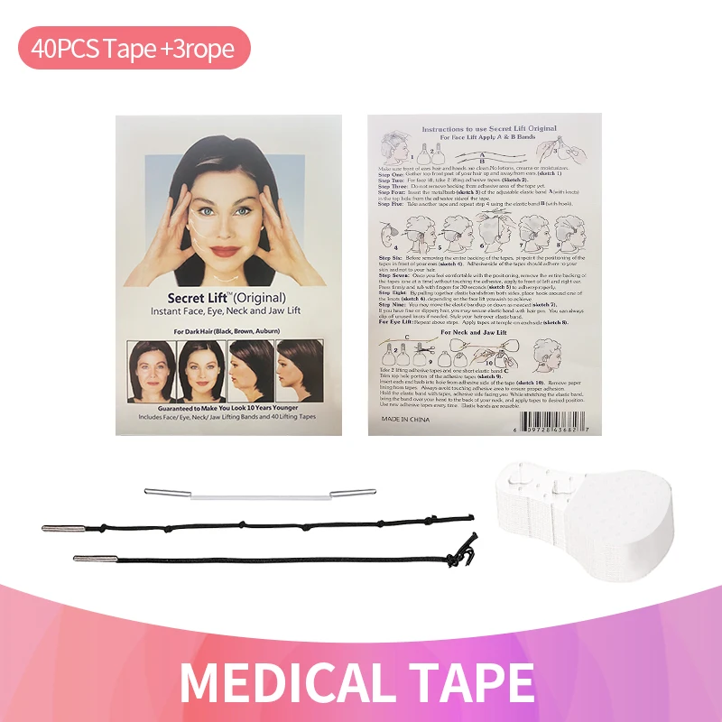 40pcs Face Lifting Invisible Tape Waterproof Facial Eye Lift Tapes Bands  Makeup Neck Instant For Jowls Double Chin Secret Lifter - Face Skin Care  Tools (none Electric) - AliExpress