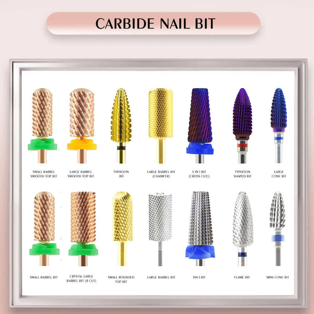 Новое поступление Бочкообразное сверло 3/32 6 мм с индивидуальным логотипом для маникюрного инструмента карбидные вольфрамовые сверла