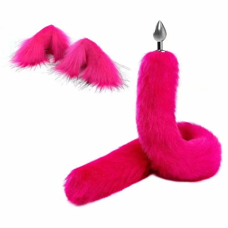 Wholesale Fox Tail Butt Plugs Flirting Masturbation Anal Tail Metal Anal Plug Sex Toys