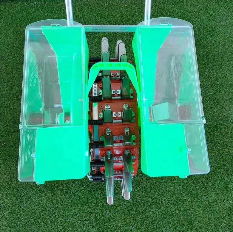 Corn Seeder Manual with Double Bucket /Wheat Plant Seeder with Fertilizer Applicator  Sowing Machine Seed Planter