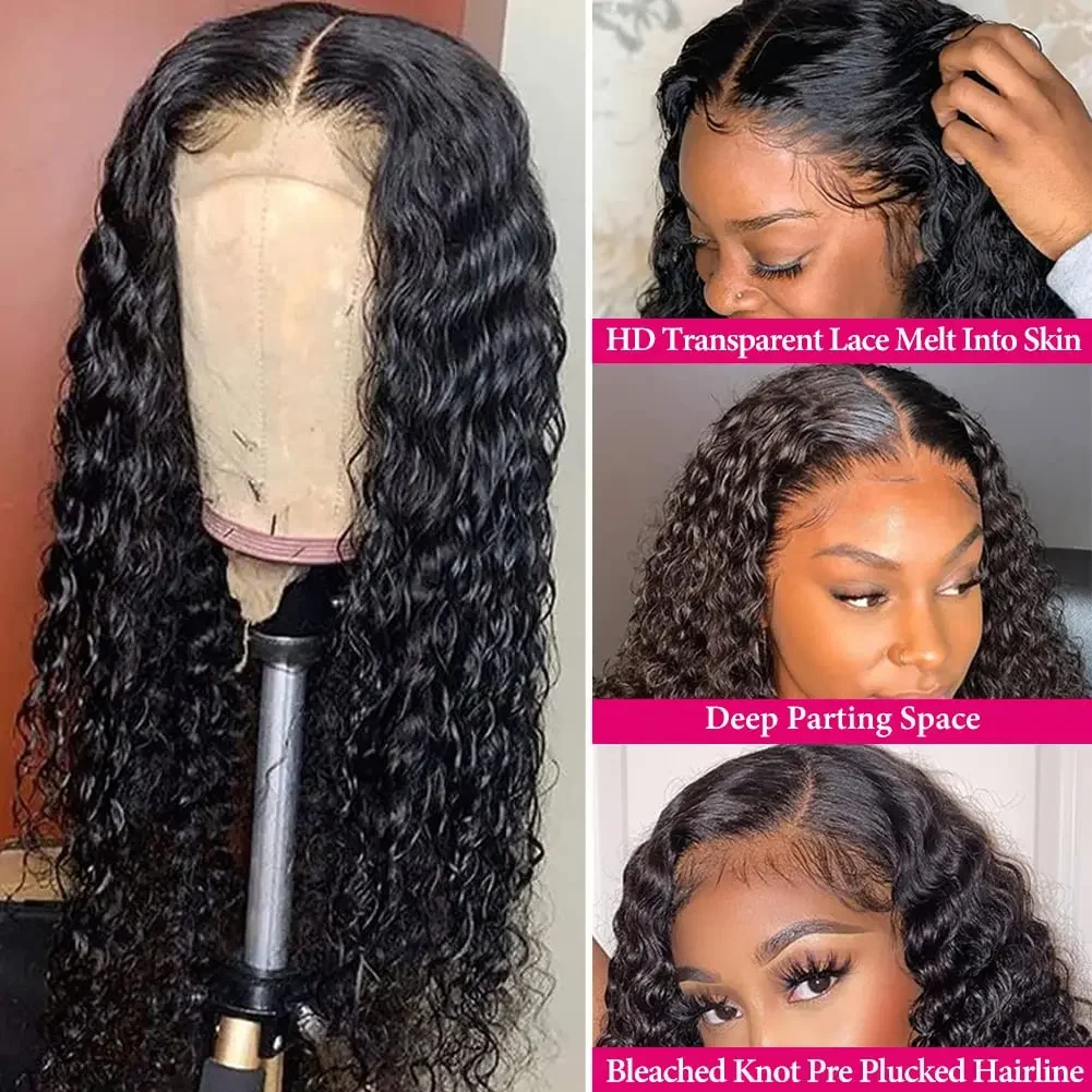 Parrucca lace front capelli veri deep wave nero naturale donna_voghion.com