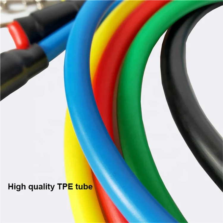 Оптовая продажа, оборудование для упражнений, тренировочная веревка, набор для упражнений в тренажерном зале, Йога, фитнес, TPE, 11 шт., набор эспандеров