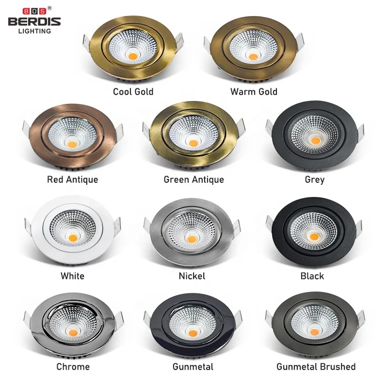 High End DALI Dimmable Led Downlight Black Dim to Warm 2700K Slim Led Ceiling Spot Light