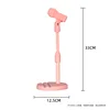 Soporte universal de clip rosa con doble ranura.