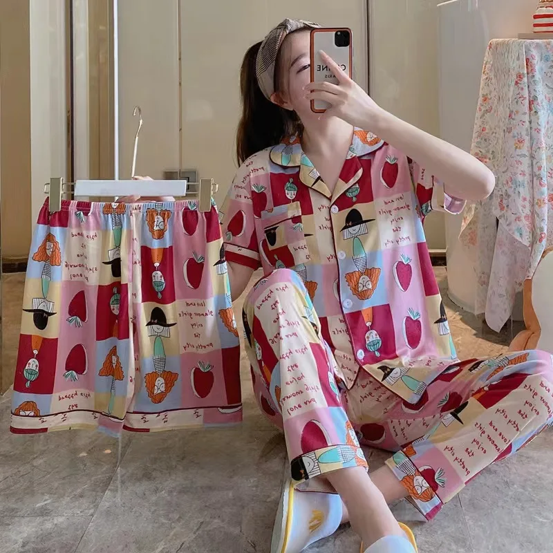 Pièces Les Pijama Conformité Set Pyjama Femme Pièces Pantalon Long - Main Image