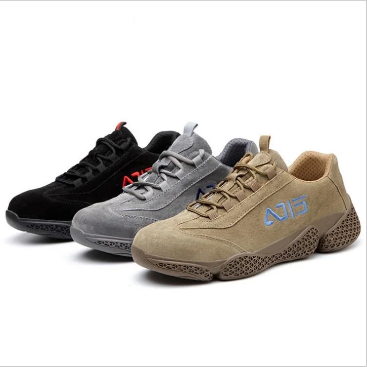 Zapatos De Seguridad Para El Trabajo Para Hombres Y Mujeres,Botas De Cuero  Genuino De Alta Calidad Para Construcción,Con Punta De Acero Antigolpes Y  Perforaciones - Buy Alta Calidad Negro Antiestático Genuino Zapatos