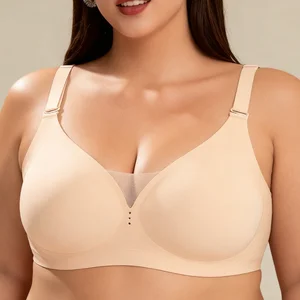 High Quality Mesh Breathable Large Size Jelly Traceless Seamless Women's Thin Push-up Women Wireless Sexy Adult Girl Breast Bra