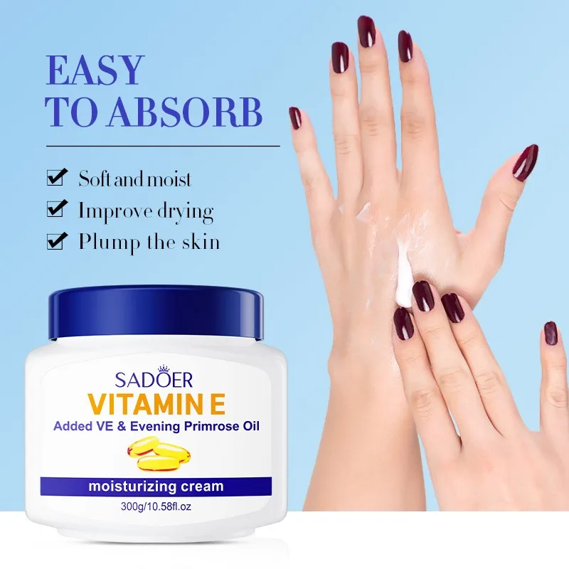 High Quality Evening Primrose Delicate Texture Whitening Moisturizing Vitamin E Face  Body Care Cream and Lotion