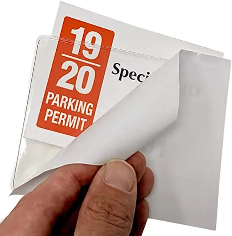 Waterproof PVC Vinyl Plastic Document Protector Holds Large Parking Placard