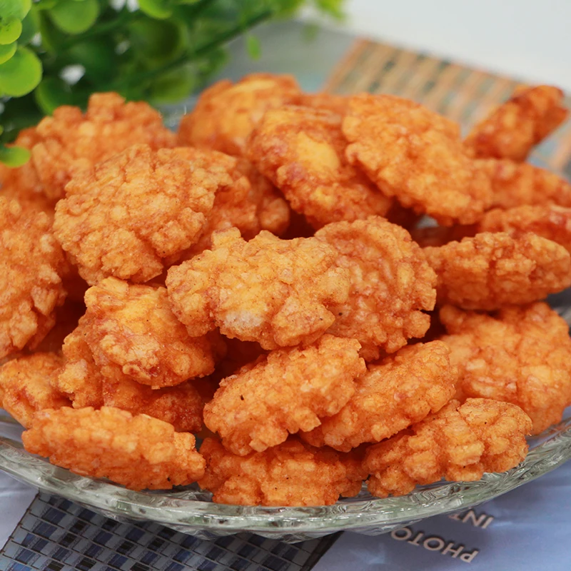 Crispy Chinese spicy snack want want rice crackers senbei rice cracker snacks factory